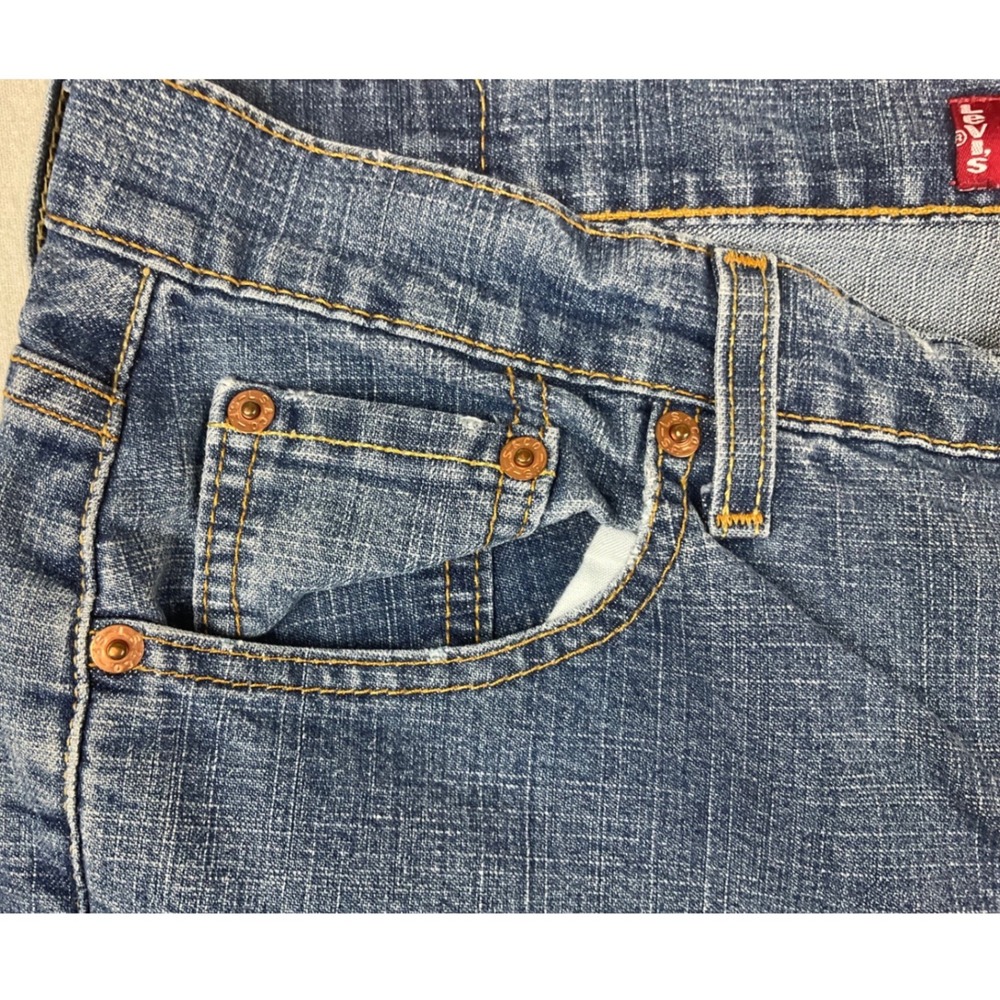 Levi Strauss 505 Jeans Straight Stretch Blue Denim Women Size 14 M (Jan 2003) - Picture 5 of 15